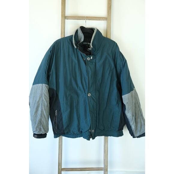 Vintage Pacific Trail Windbreaker WeatherProof Puffy Dark Green Jacket Men Large - Picture 1 of 9